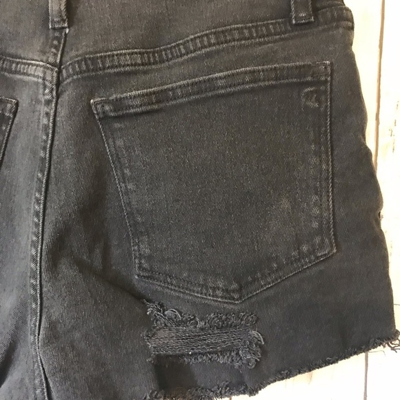 Madewell Distressed High-Rise Denim Boy Shorts Button Fly - Picture 11 of 14